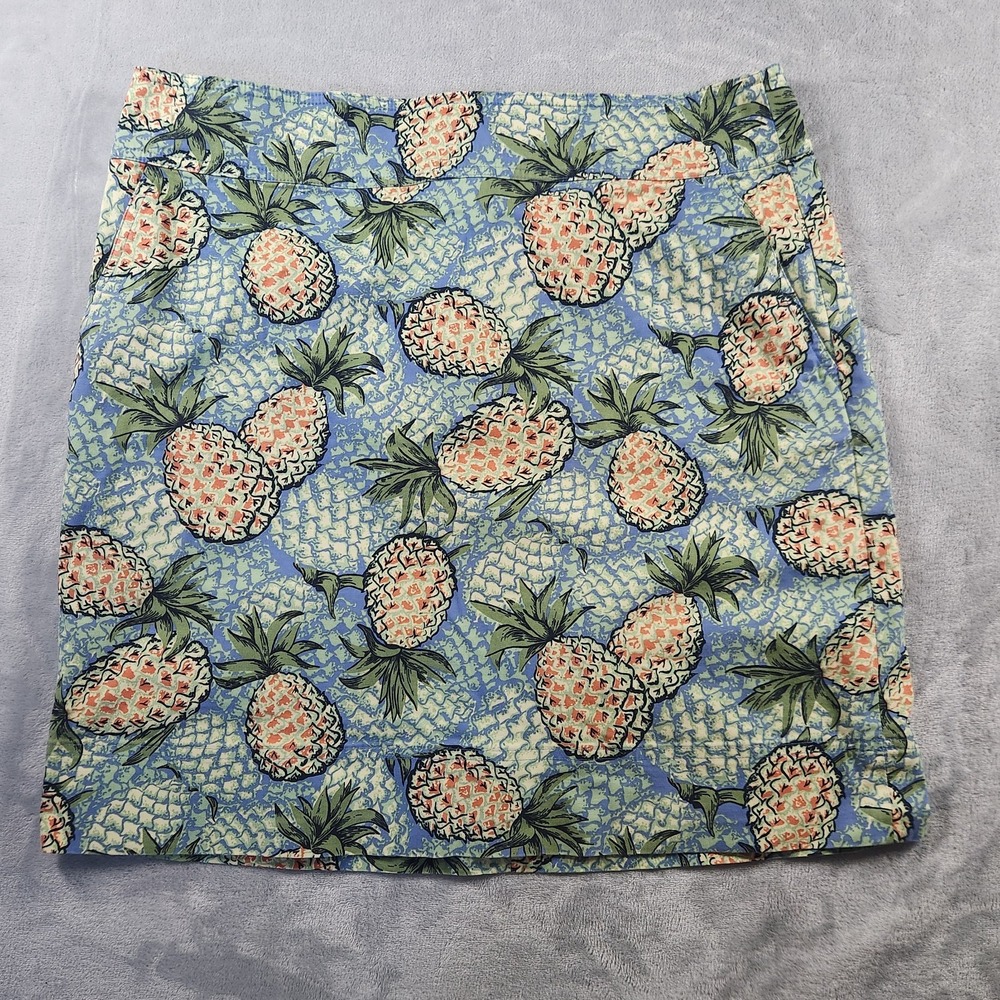 Talbots Pineapple Pencil Skirt Womens Size 12 Green Fruit Novelty Career